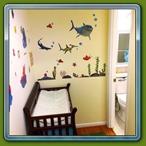 Diaper changing area